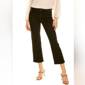 Ecru Sunset Flare Crop Jeans in Matte Black Size 27